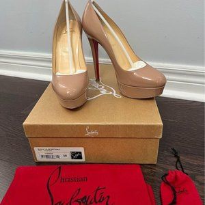 Christian Louboutin Nude Bianca Heels, Size 39
